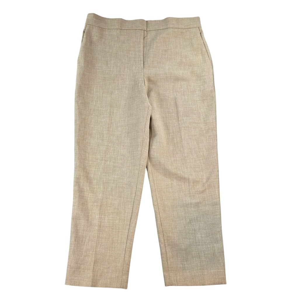 Babaton Conan Cropped Slim Mid Rise Pants Beige 12 Trousers Capsule Wardrobe
